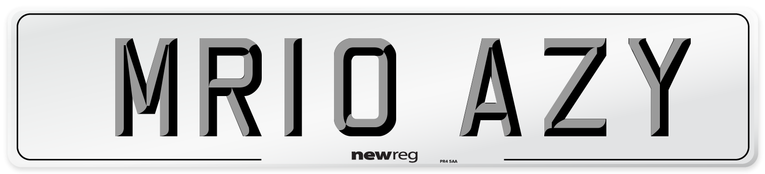 MR10 AZY Number Plate from New Reg